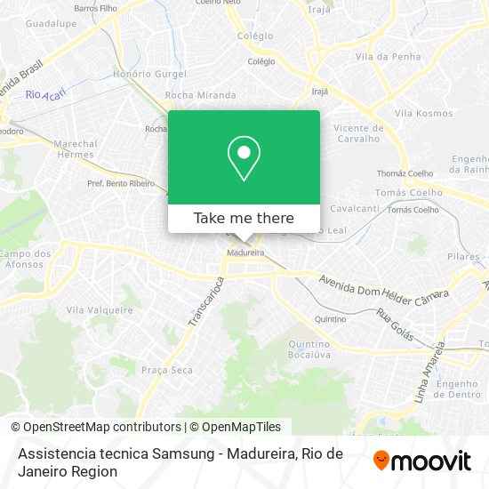 Mapa Assistencia tecnica Samsung - Madureira
