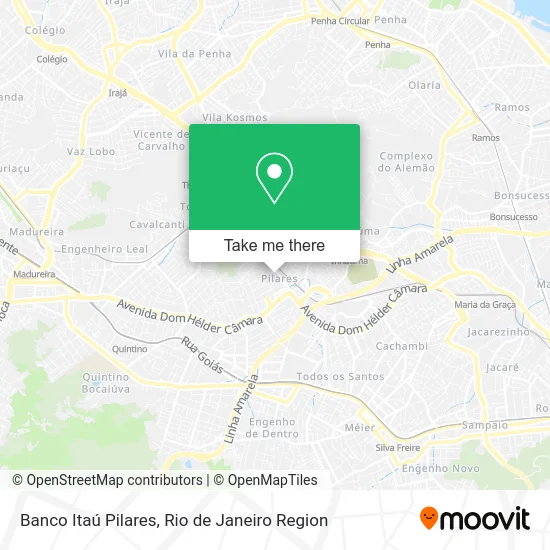 Banco Itaú Pilares map