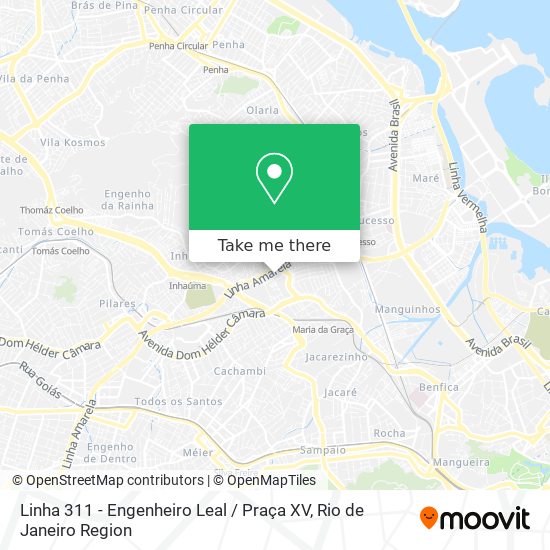 Linha 311 - Engenheiro Leal / Praça XV map