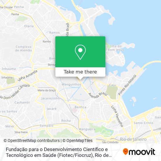 Mapa Fundação para o Desenvolvimento Científico e Tecnológico em Saúde (Fiotec / Fiocruz)