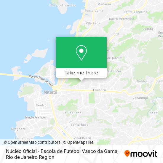 Mapa Núcleo Oficial - Escola de Futebol Vasco da Gama
