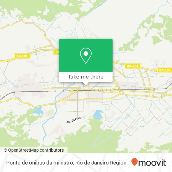 Mapa Ponto de ônibus da ministro