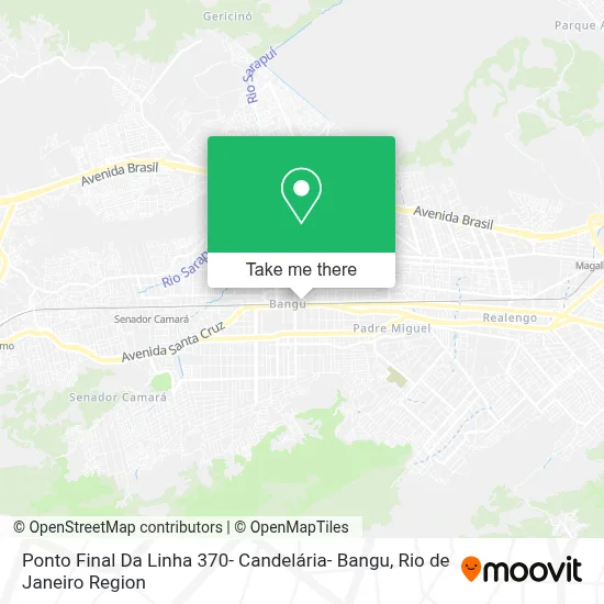Ponto Final Da Linha 370- Candelária- Bangu map