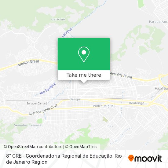 8° CRE - Coordenadoria Regional de Educação map