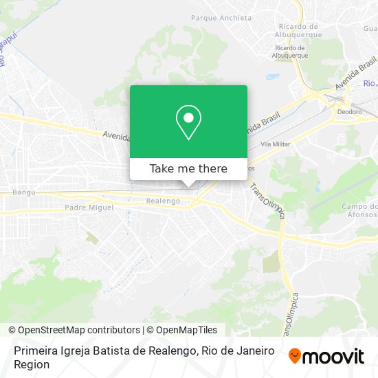 Mapa Primeira Igreja Batista de Realengo