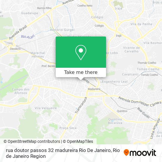 rua doutor passos 32 madureira Rio De Janeiro map