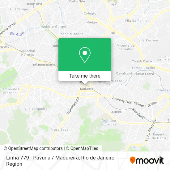 Linha 779 - Pavuna / Madureira map
