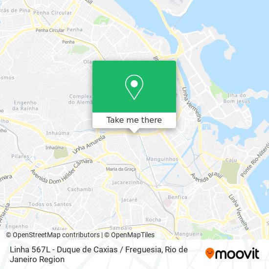 Mapa Linha 567L - Duque de Caxias / Freguesia