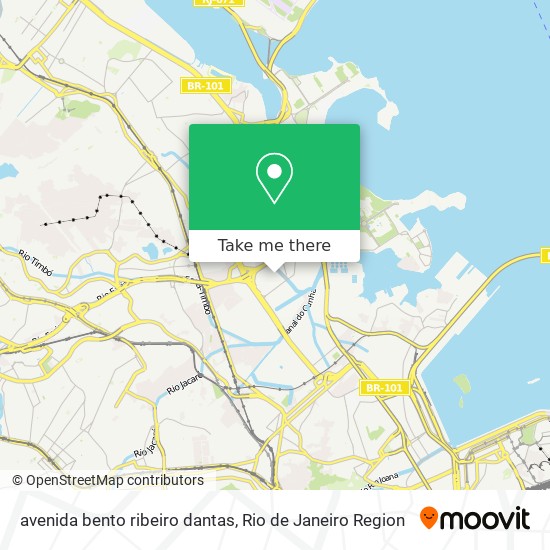 Mapa avenida bento ribeiro dantas