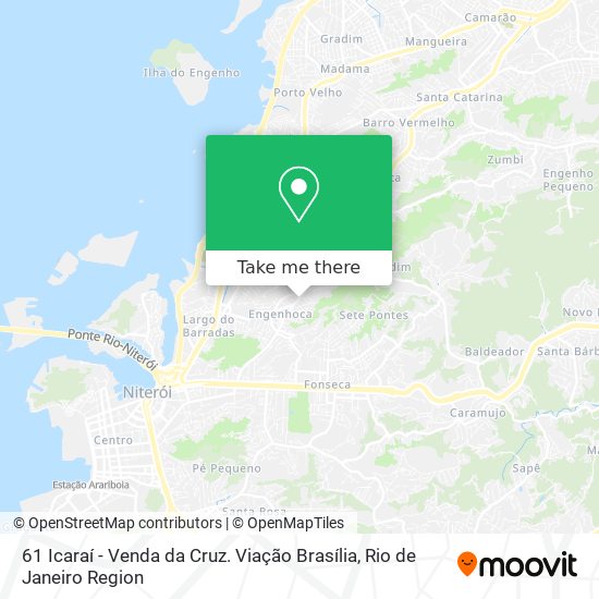 61 Icaraí - Venda da Cruz. Viação Brasília map