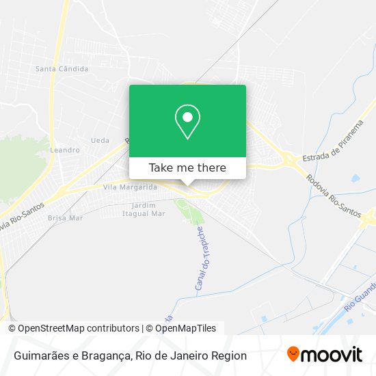 Mapa Guimarães e Bragança