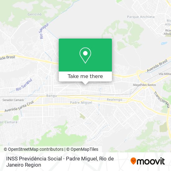 Mapa INSS Previdência Social - Padre Miguel