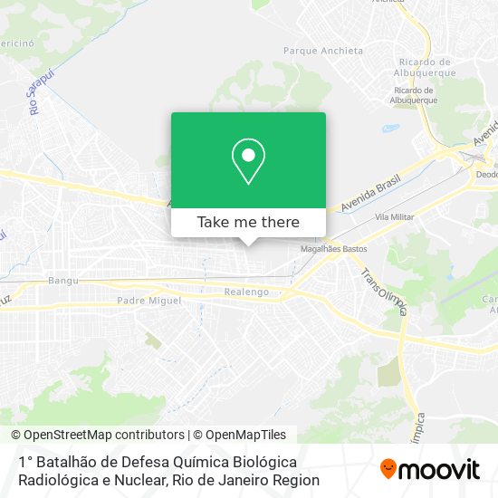 Mapa 1° Batalhão de Defesa Química Biológica Radiológica e Nuclear