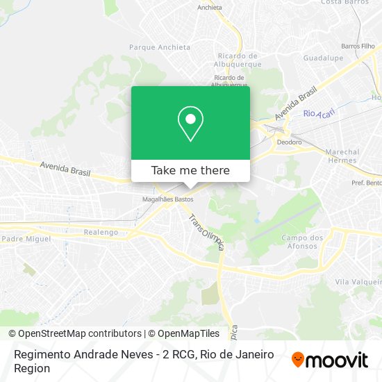 Mapa Regimento Andrade Neves - 2 RCG