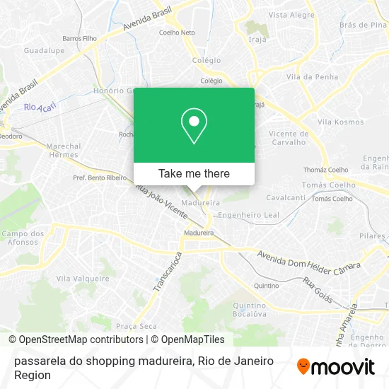 passarela do shopping madureira map