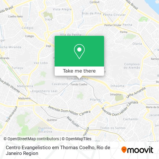 Mapa Centro Evangelistico em Thomas Coelho