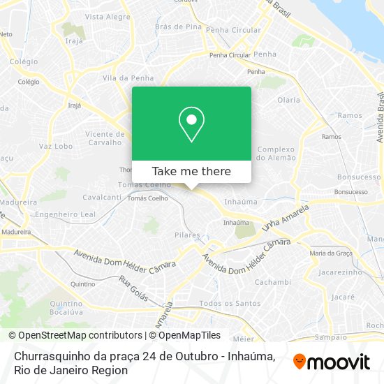 Mapa Churrasquinho da praça 24 de Outubro - Inhaúma