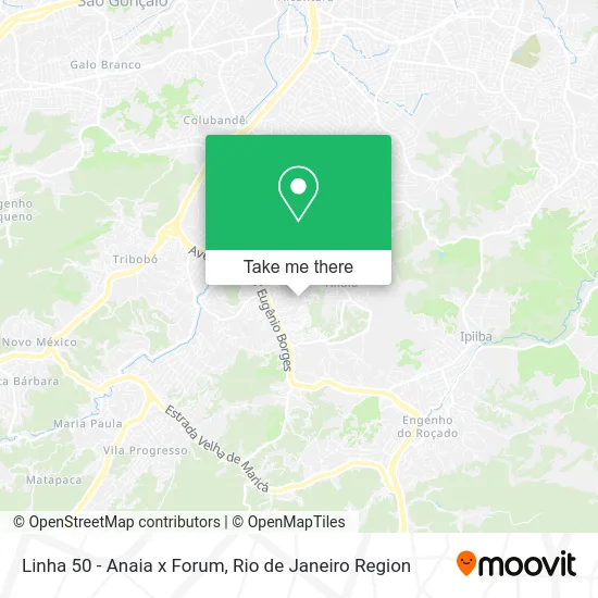 Linha 50 - Anaia x Forum map