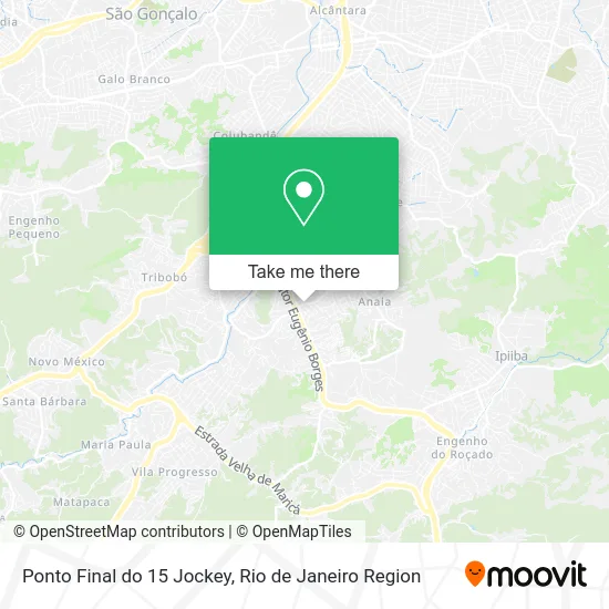 Ponto Final do 15 Jockey map