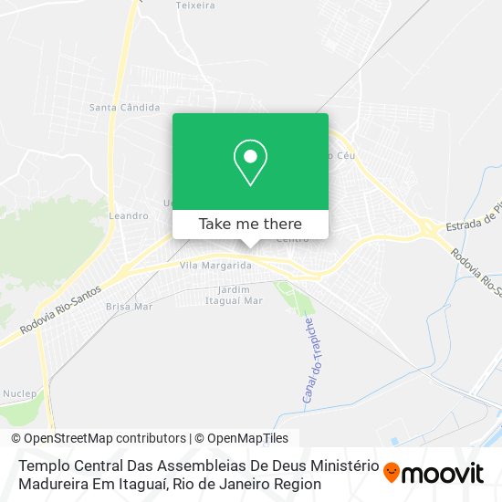 Mapa Templo Central Das Assembleias De Deus Ministério Madureira Em Itaguaí