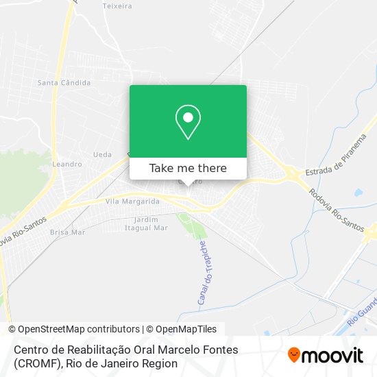 Mapa Centro de Reabilitação Oral Marcelo Fontes (CROMF)