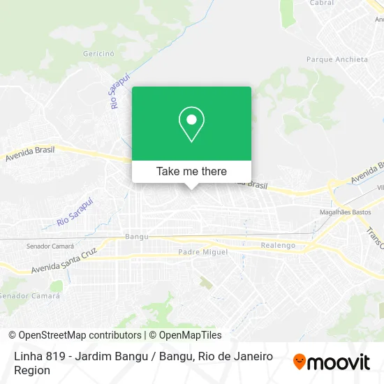Linha 819 - Jardim Bangu / Bangu map