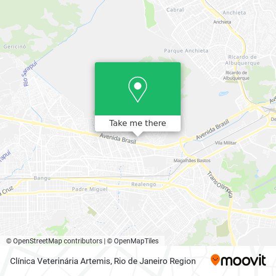 Clínica Veterinária Artemis map