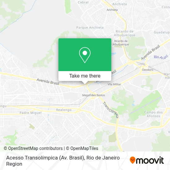 Acesso Transolímpica (Av. Brasil) map