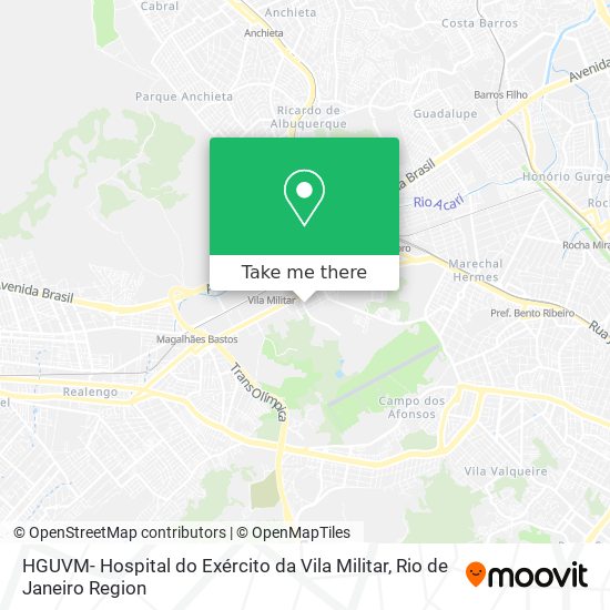 HGUVM- Hospital do Exército da Vila Militar map