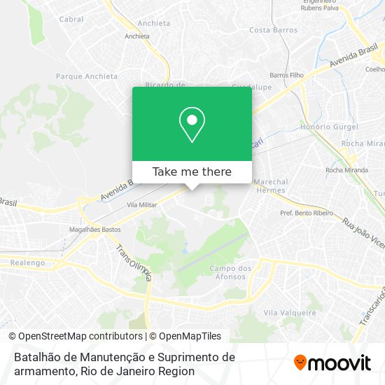 Batalhão de Manutenção e Suprimento de armamento map