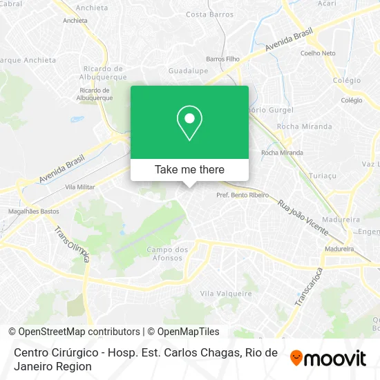 Centro Cirúrgico - Hosp. Est. Carlos Chagas map