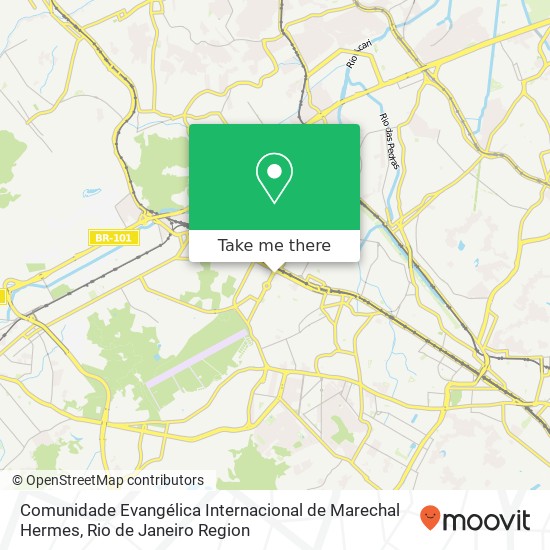 Mapa Comunidade Evangélica Internacional de Marechal Hermes