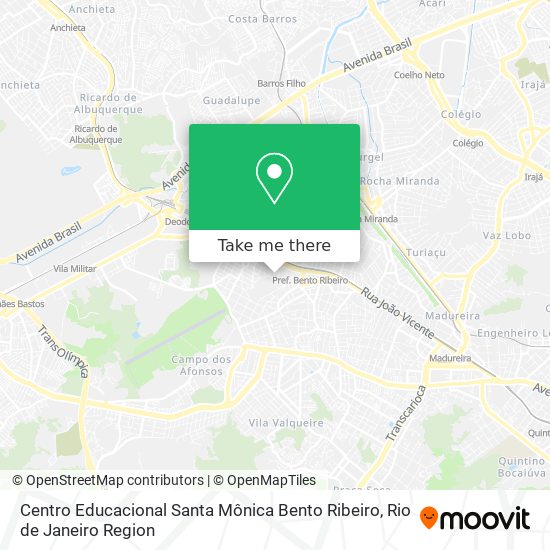 Centro Educacional Santa Mônica Bento Ribeiro map