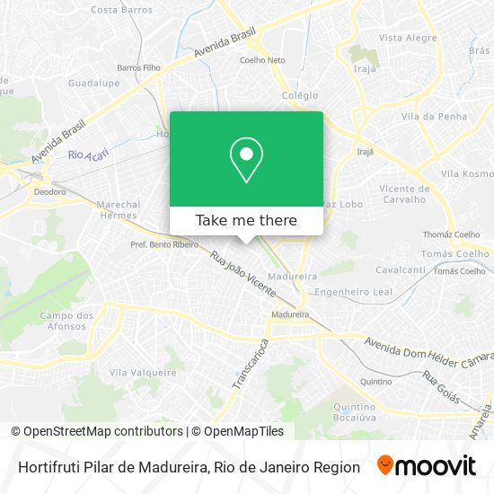 Mapa Hortifruti Pilar de Madureira