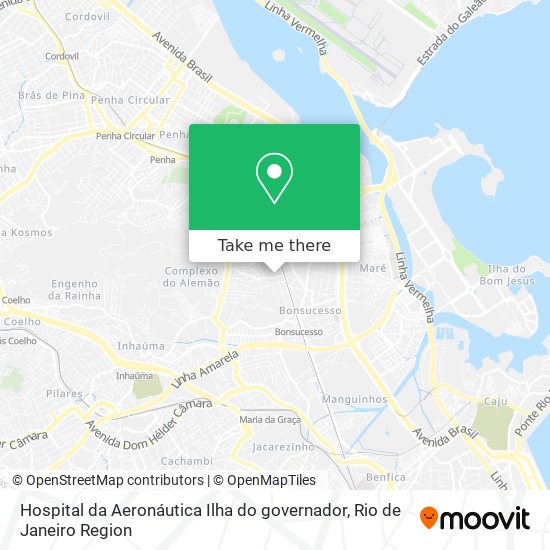 Mapa Hospital da Aeronáutica Ilha do governador