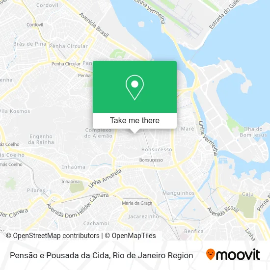 Pensão e Pousada da Cida map