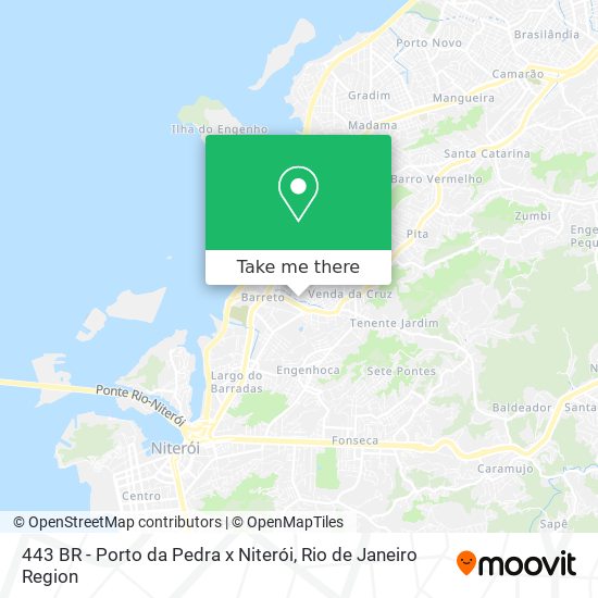 443 BR - Porto da Pedra x  Niterói map
