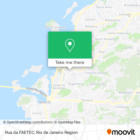 Mapa Rua da FAETEC