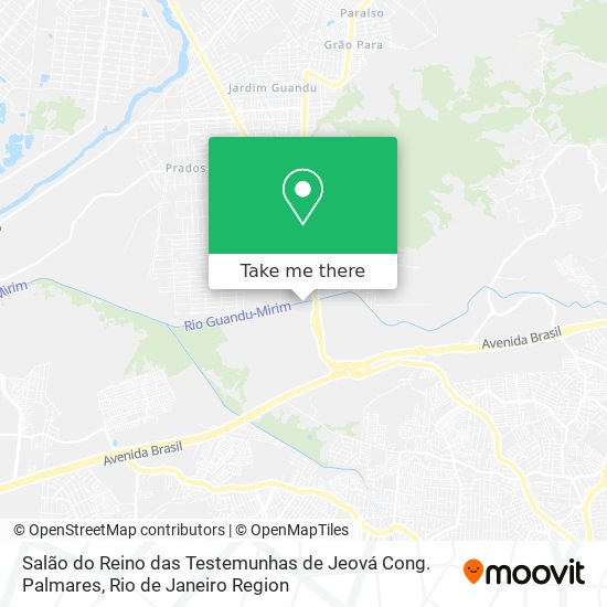 Salão do Reino das Testemunhas de Jeová Cong. Palmares map