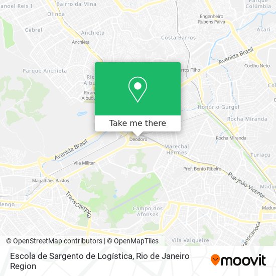 Mapa Escola de Sargento de Logística