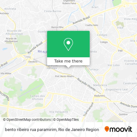 bento ribeiro rua paramirim map