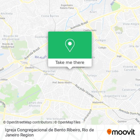 Igreja Congregacional de Bento Ribeiro map