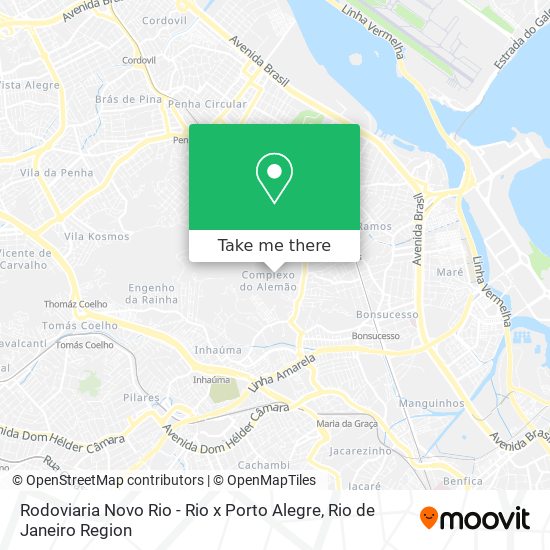 Mapa Rodoviaria Novo Rio - Rio x Porto Alegre