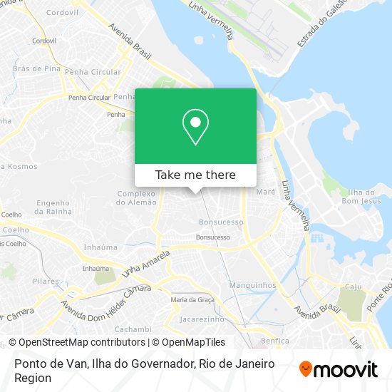 Mapa Ponto de Van, Ilha do Governador