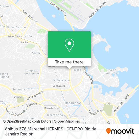 ônibus 378 Marechal HERMES - CENTRO map