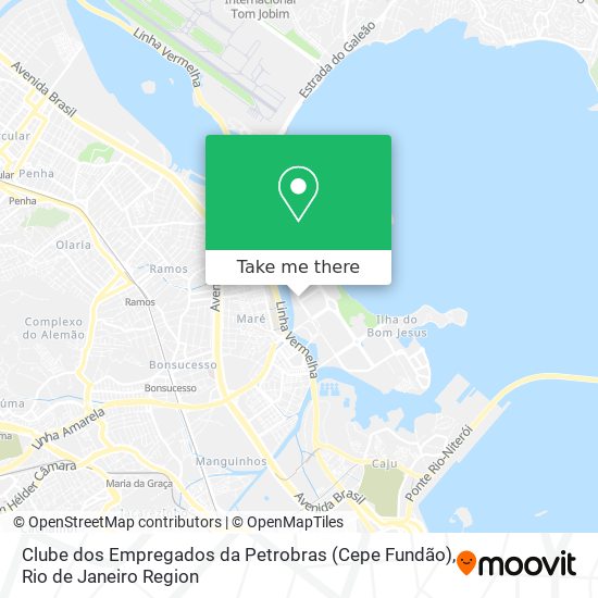 Mapa Clube dos Empregados da Petrobras (Cepe Fundão)