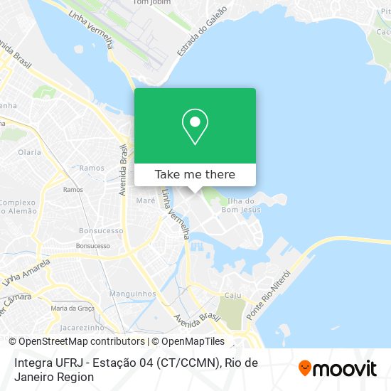 Mapa Integra UFRJ - Estação 04 (CT / CCMN)