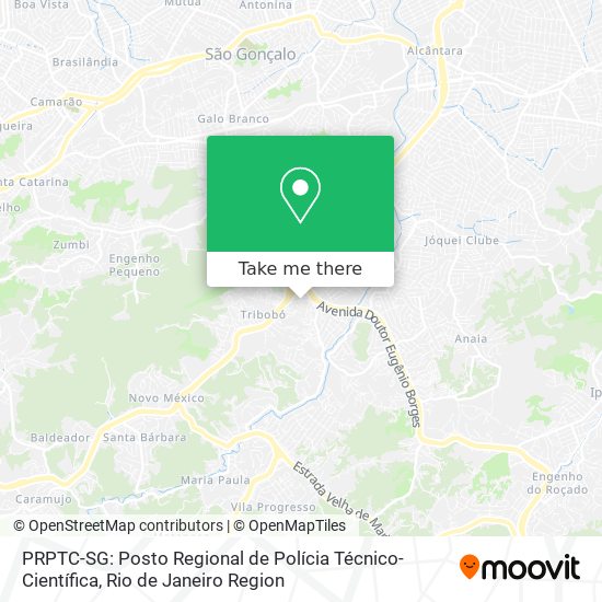 PRPTC-SG: Posto Regional de Polícia Técnico-Científica map