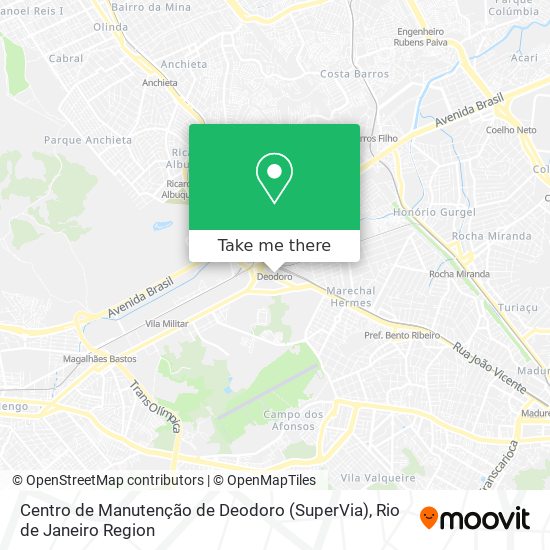 Centro de Manutenção de Deodoro (SuperVia) map