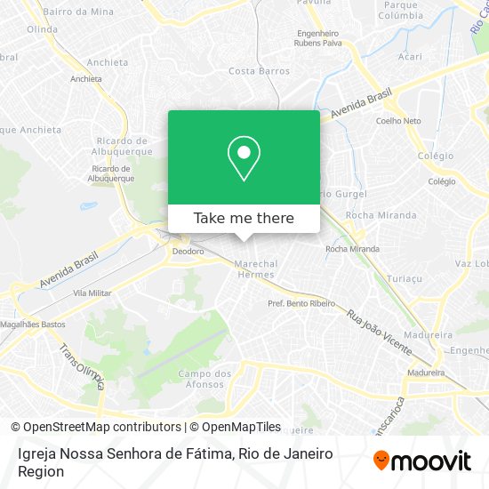 Mapa Igreja Nossa Senhora de Fátima